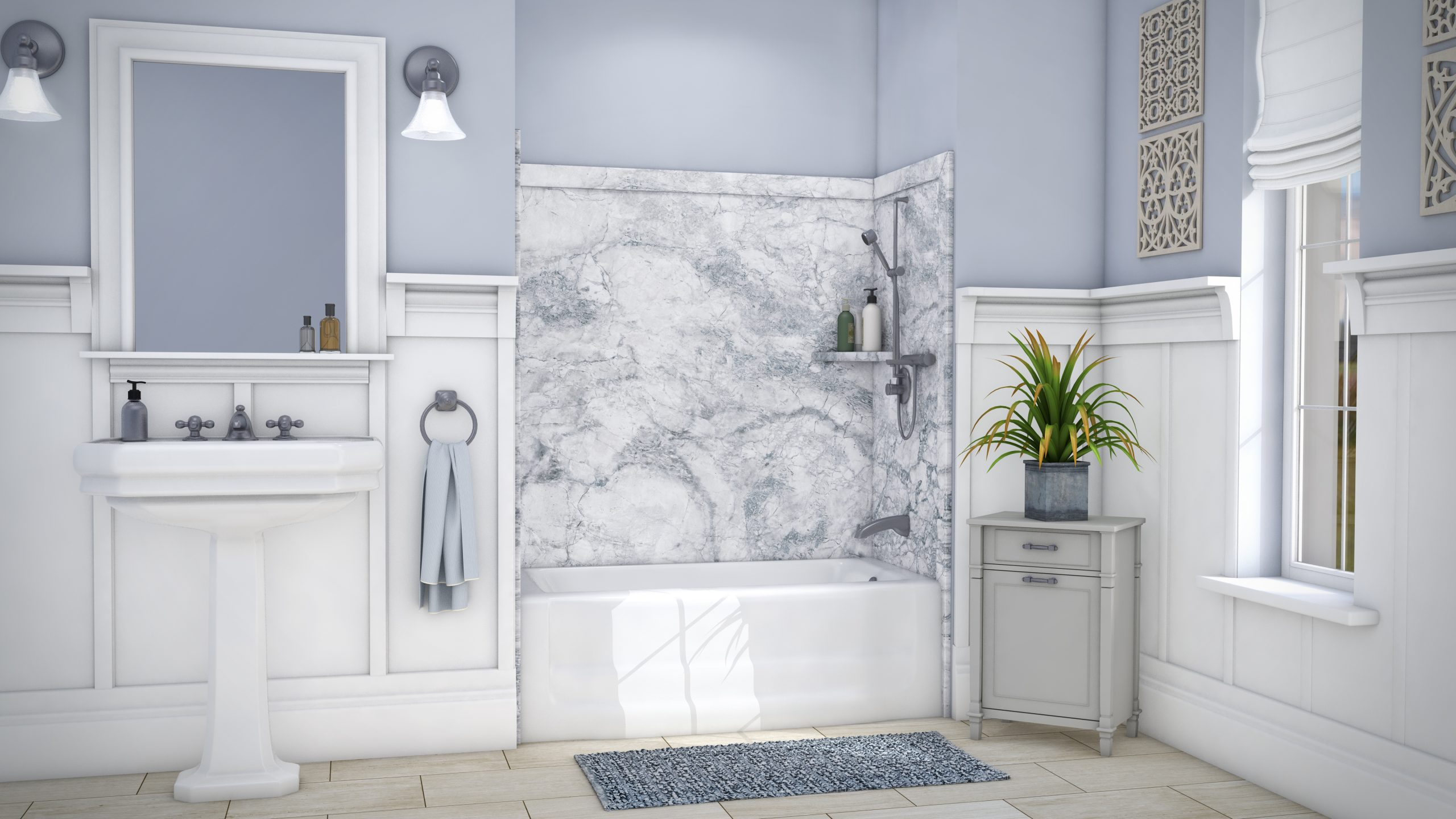 Alpha Baths Standard Tub Everest 3 wall
