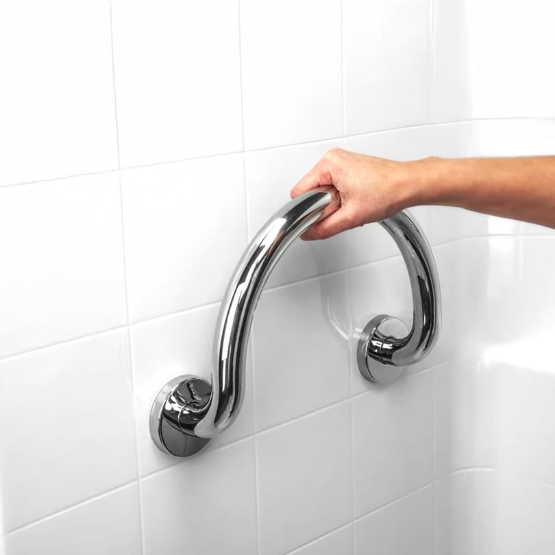 Polished Stainless Steel Circle Grab Bar