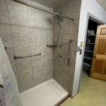 Decorative bathroom wall panels with natural slate texture in Columbus.