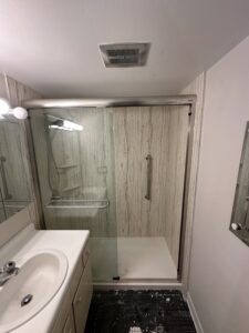 Luxury bathroom vanity lighting with modern wall sconces in Dublin.