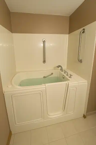 Close-Up Of Heavy-Duty Locking Handle And Watertight Seal On A Walk-In Tub Door In Dublin, Oh.
