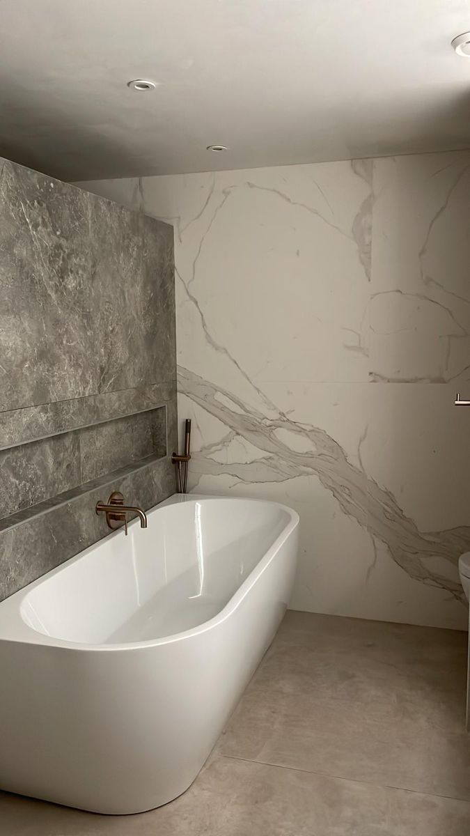 Tub To Shower Conversion 5 Modern Bath-tub installed in Columbus Ohio home