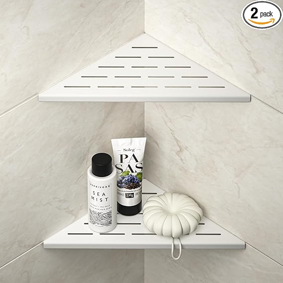 Corner Shower Shelf (White)