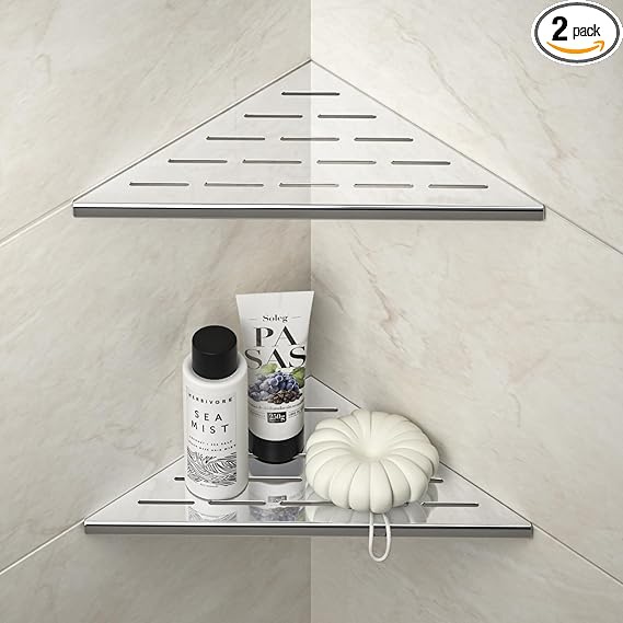 Corner Shower Shelf (Satin Nickel)