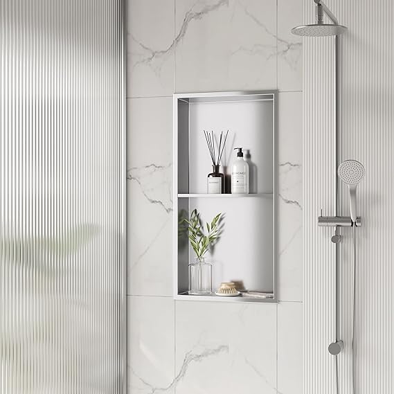 Neo drain Shower double niche insert (Satin Nickel)
