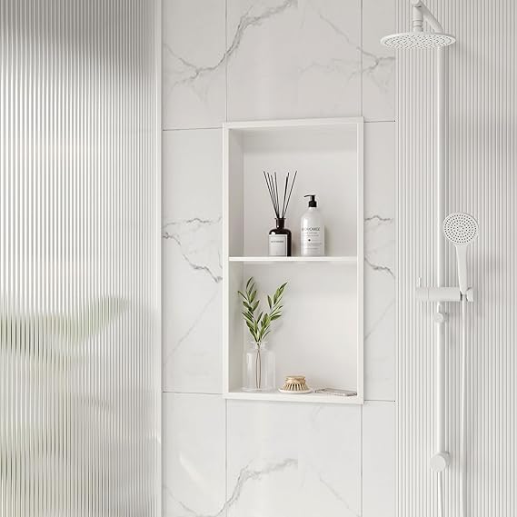 Neo drain Shower double niche insert (White) 