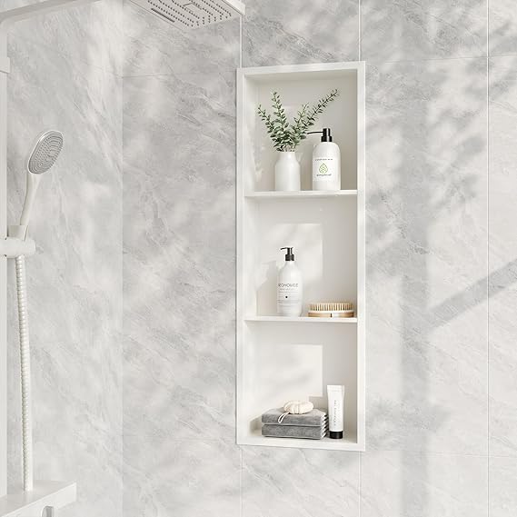 Neo drain Shower Triple niche insert (White)