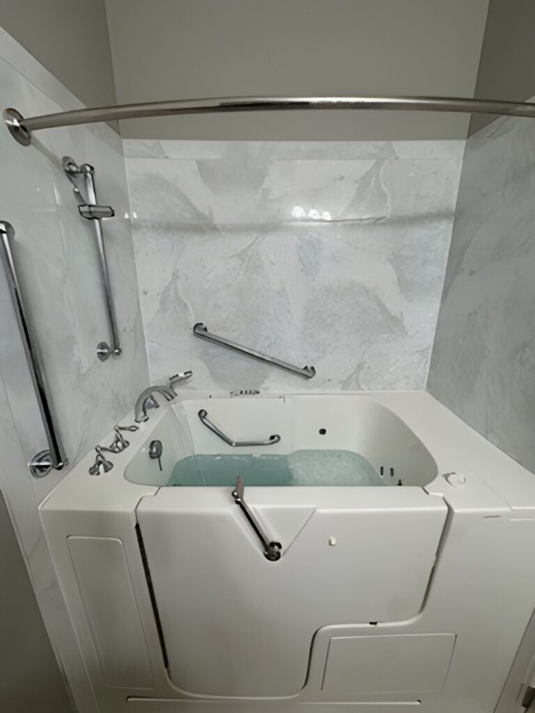 Senior Living bathroom experts installing safe walk-in tubs in Central Ohio