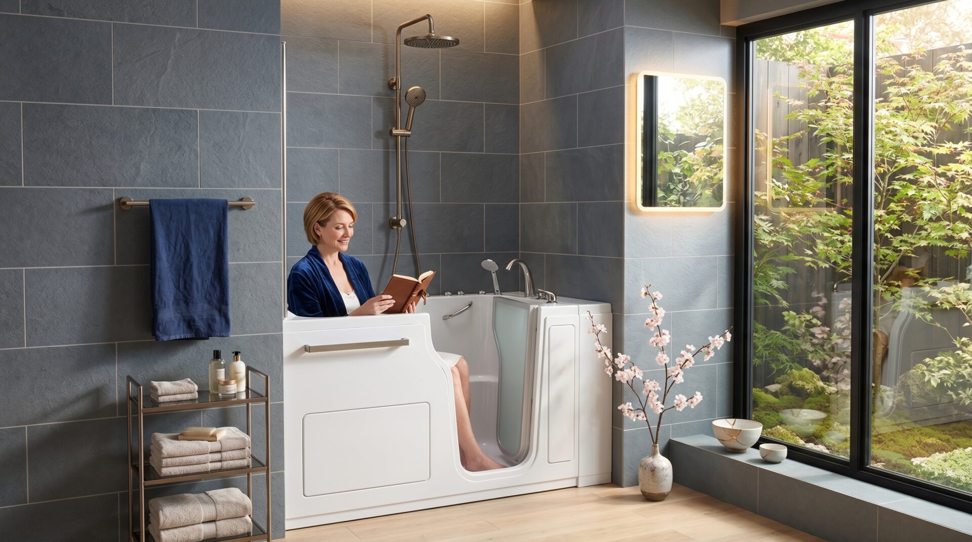 Walk-In Tub With Shower — Walk-In Tub With Shower: 7 Smart Modern Bathroom Combos