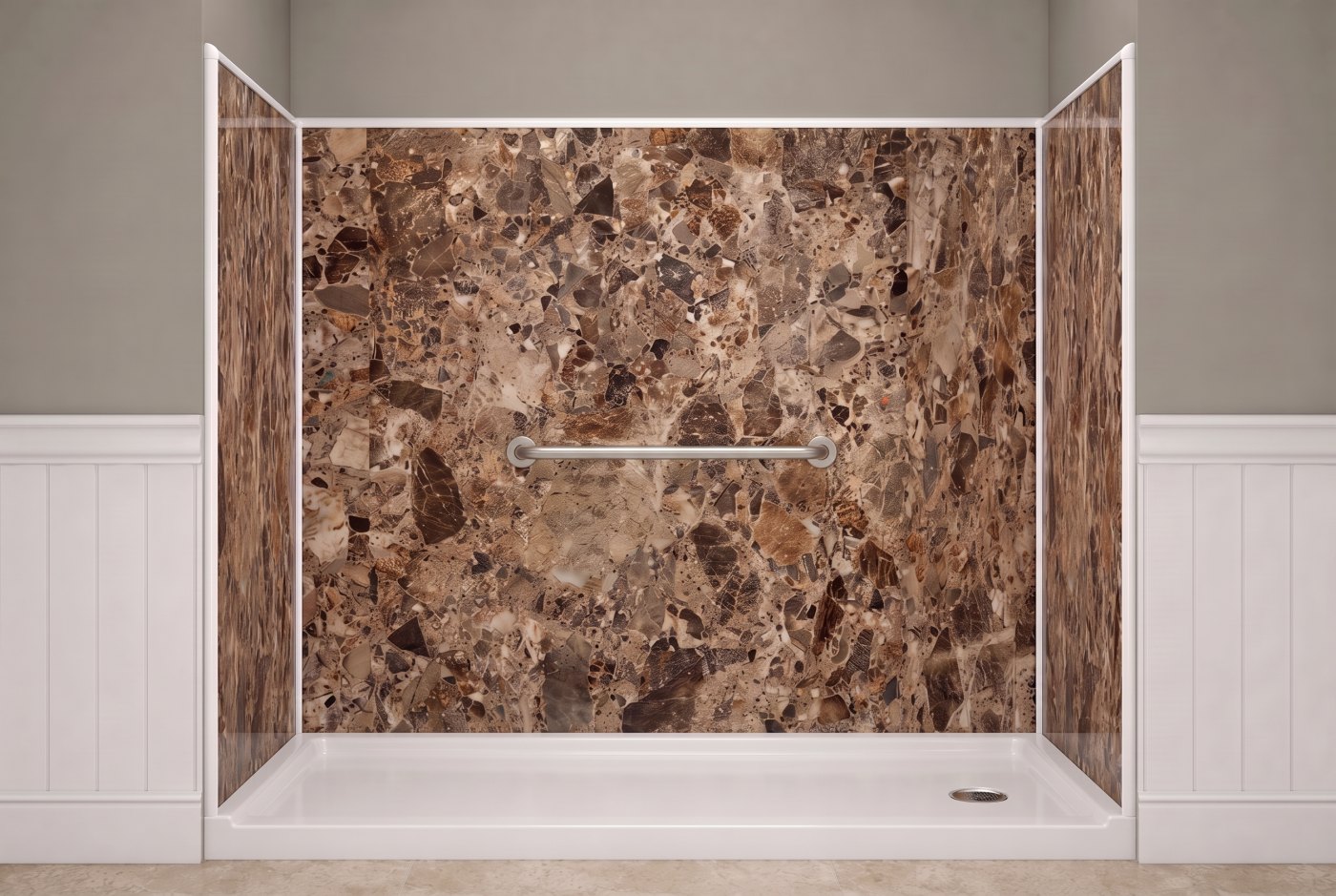 Breccia Paradiso + Nickel Bar