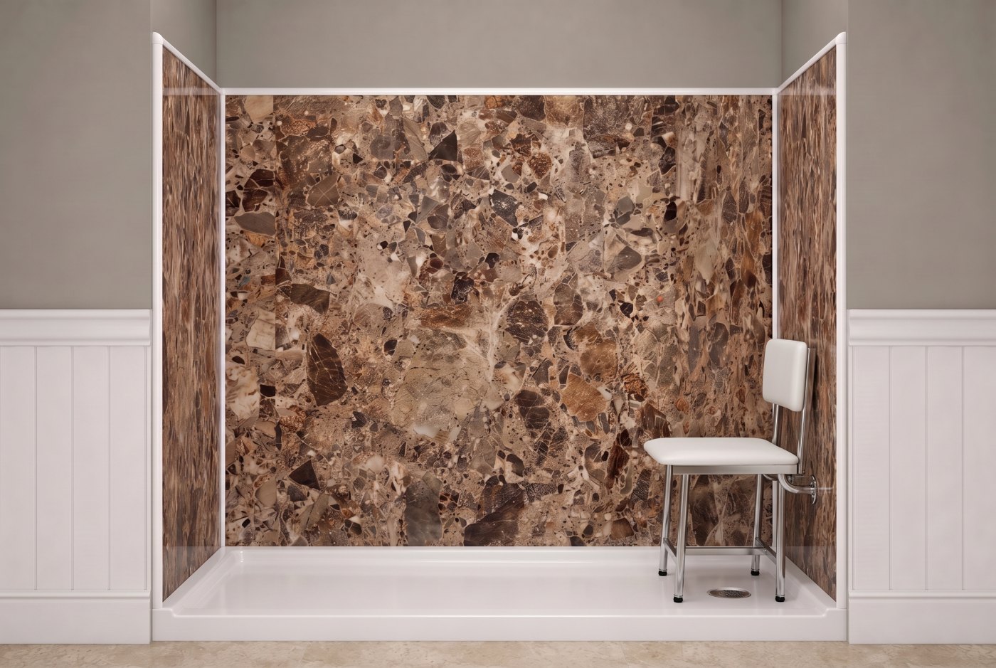 Breccia Paradiso + Padded Seat