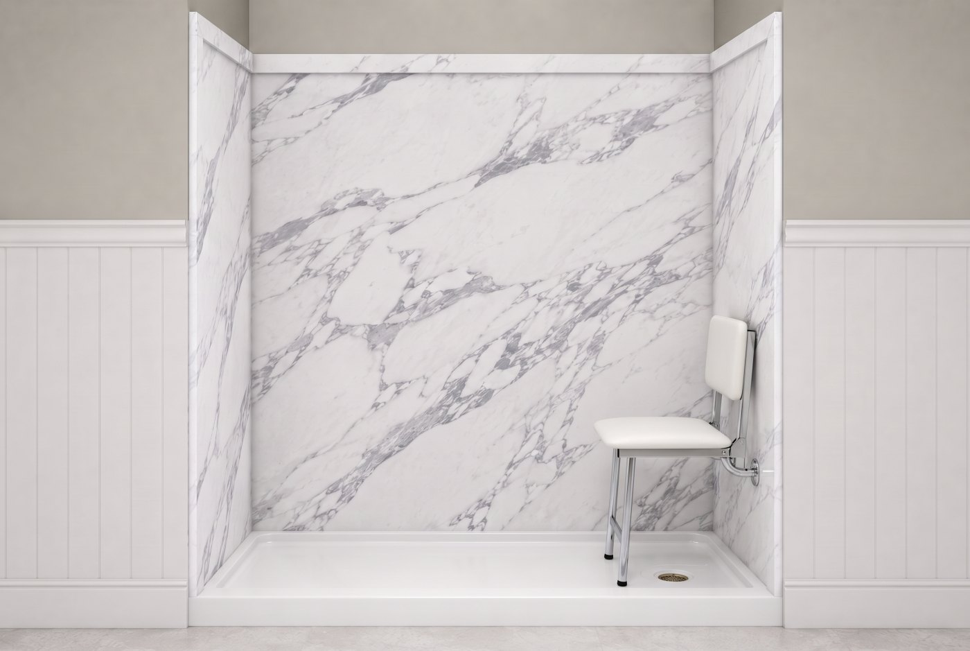 Calacatta White + Padded Seat