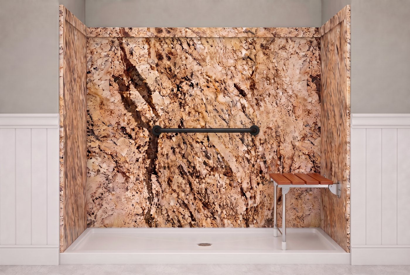 Golden Beaches + Wood Seat + Black Bar