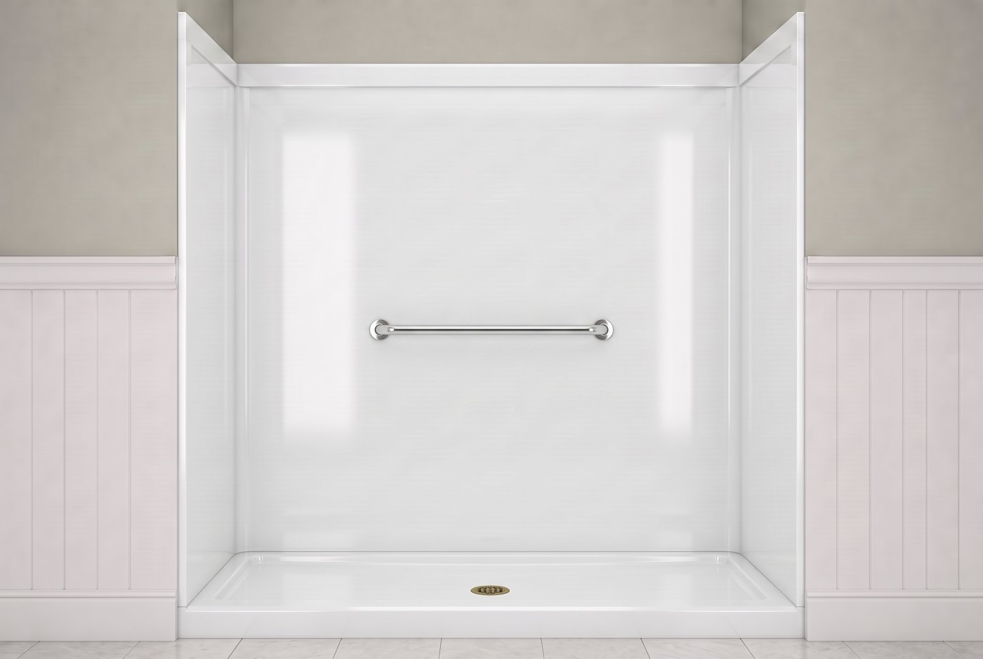 White + Chrome Bar