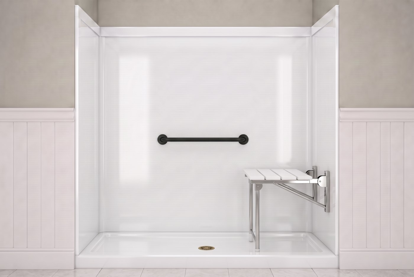 White + White Seat + Black Bar