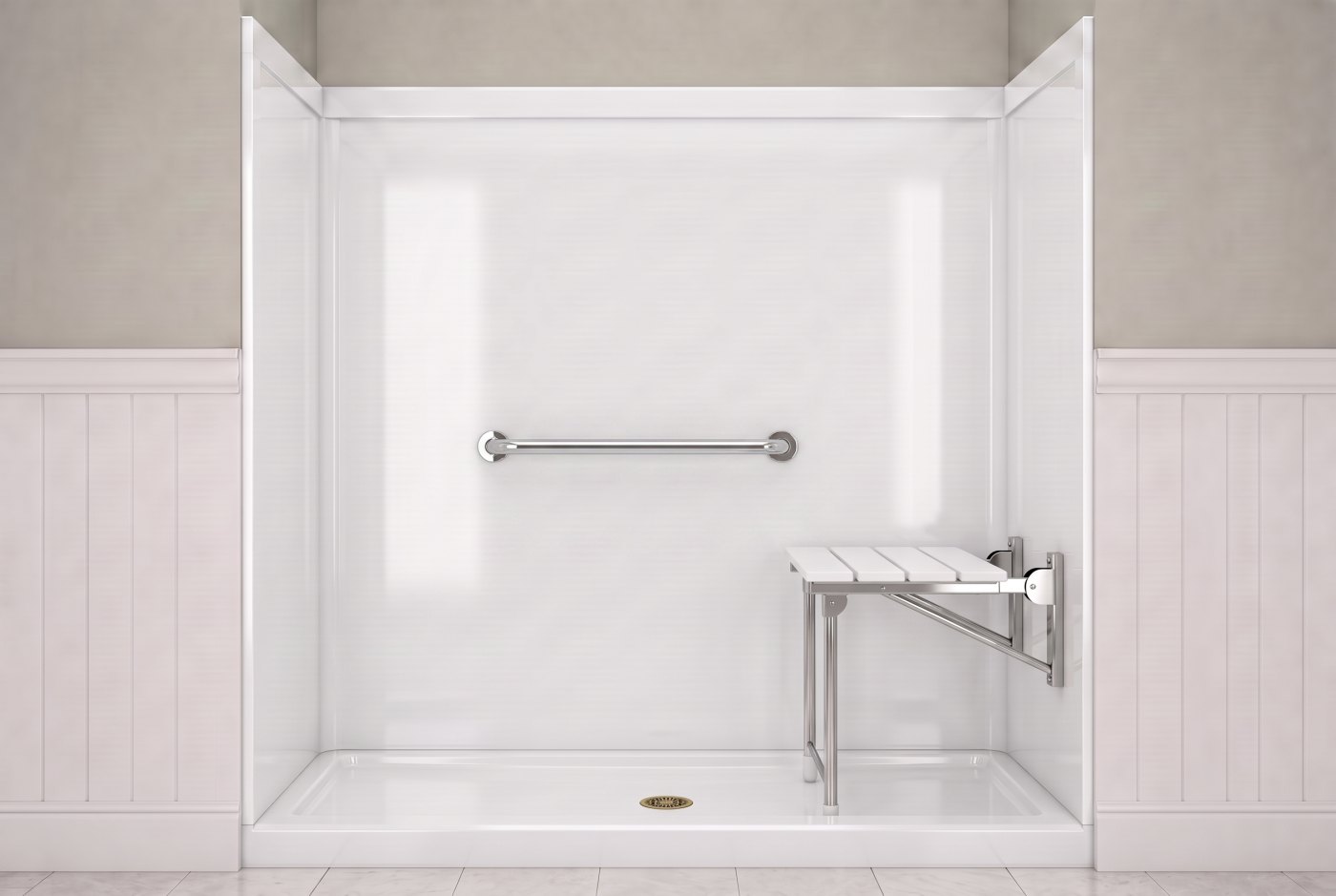 White + White Seat + Chrome Bar