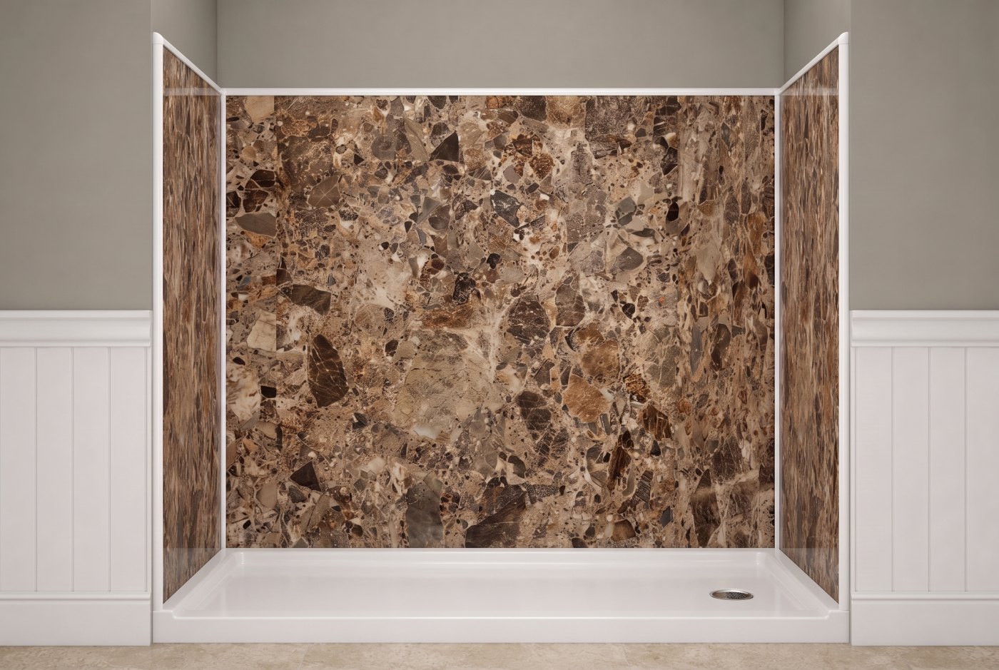 Breccia Paradiso + White Pan