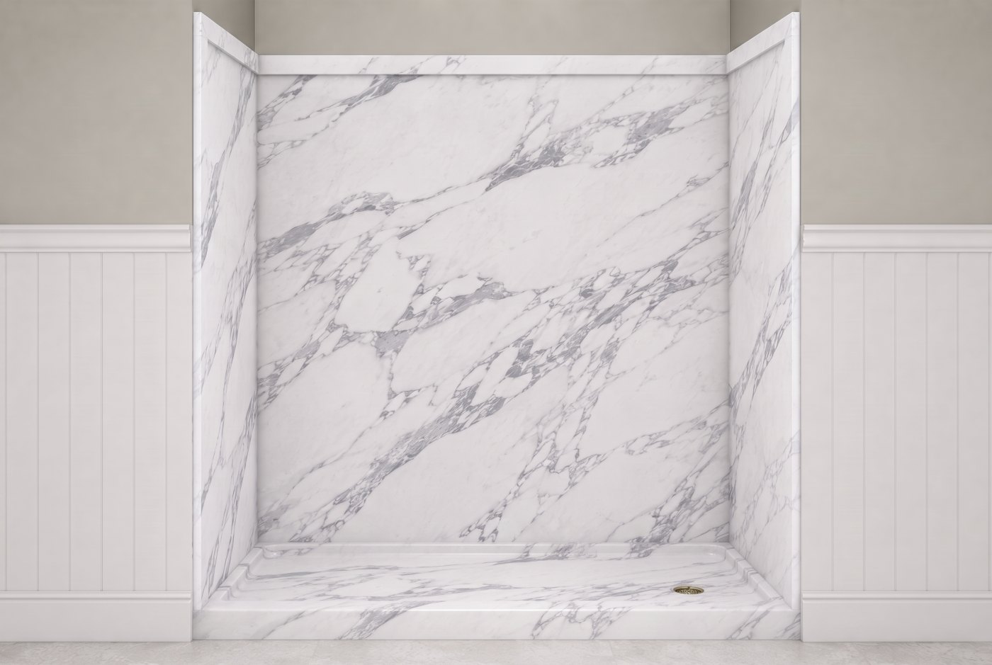 Calacatta White + Matching Pan