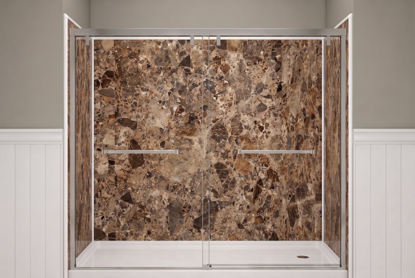 Breccia Paradiso Walls With The Selected Fixture