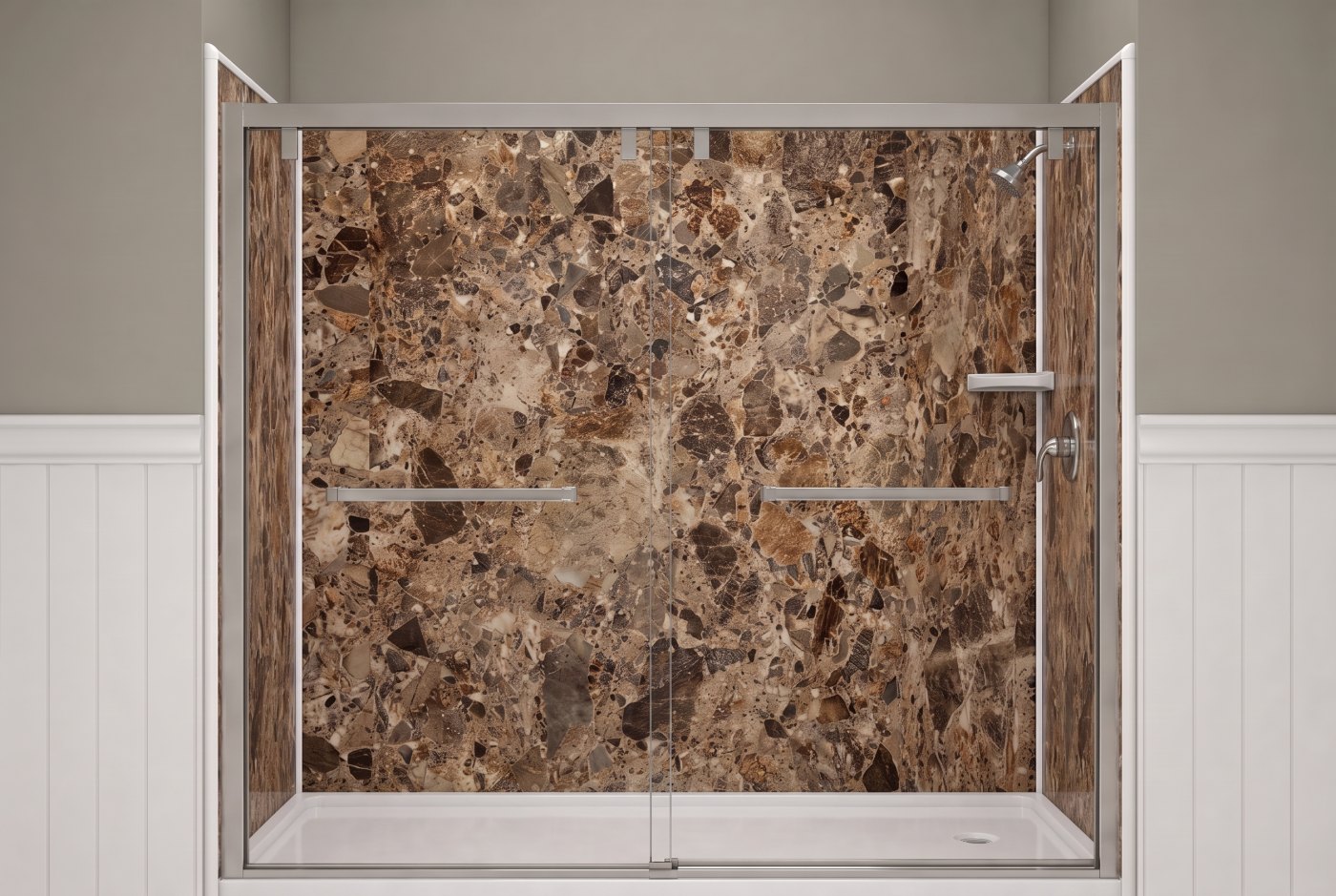 Breccia Paradiso Walls With The Selected Fixture