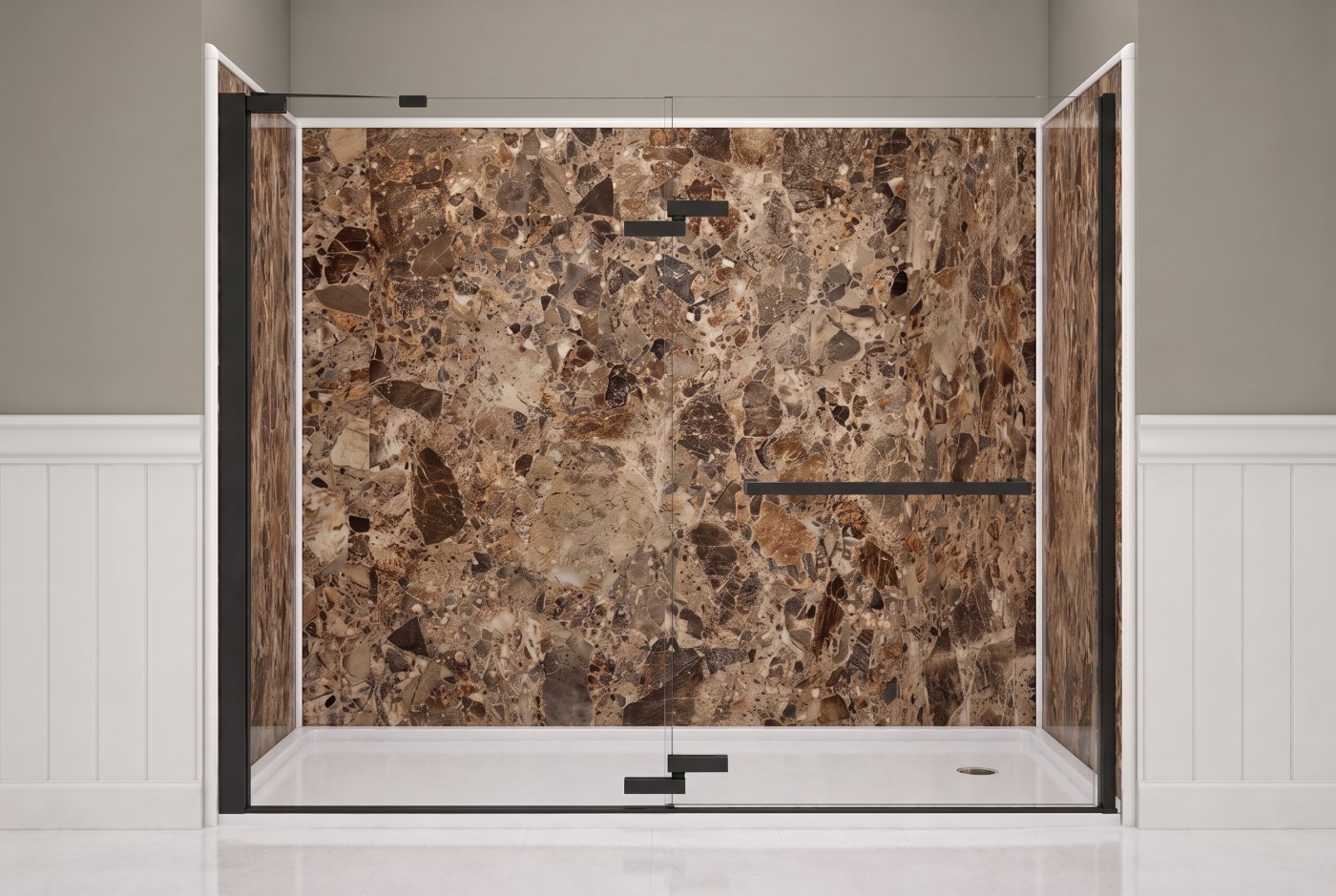 Breccia Paradiso Walls With The Selected Fixture