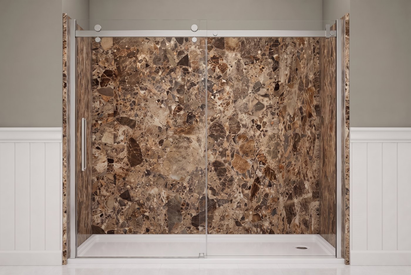 Breccia Paradiso Walls With The Selected Fixture