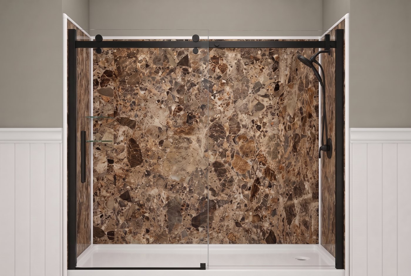 Breccia Paradiso Walls With The Selected Fixture