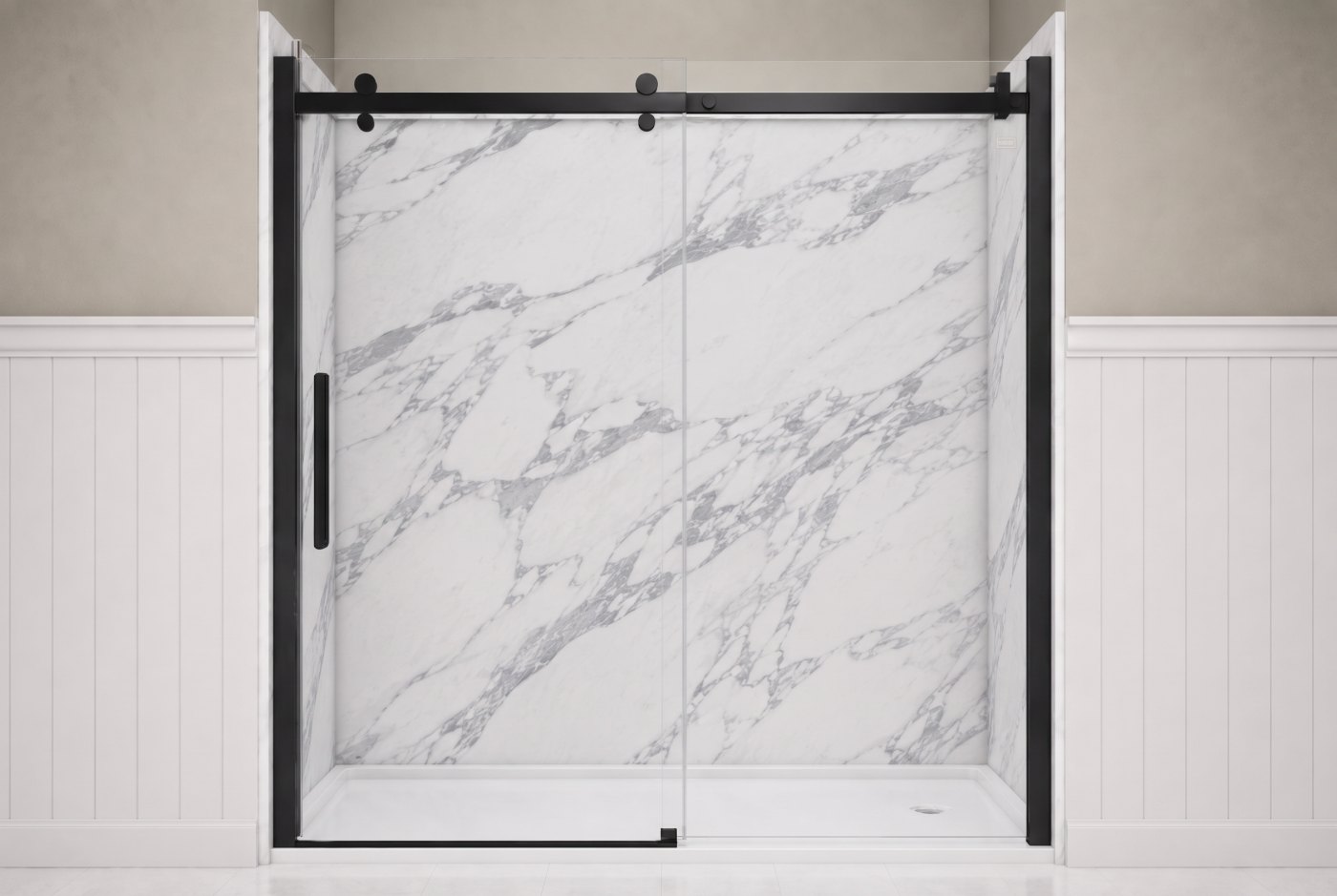 Calacatta White Walls With The Selected Fixture