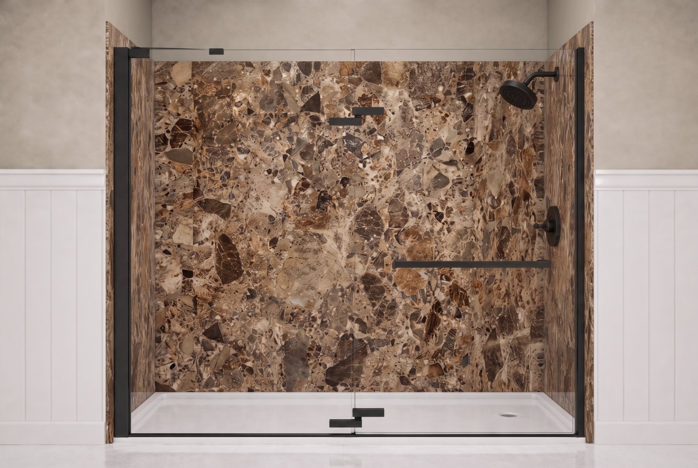 Breccia Paradiso Walls With The Selected Fixture