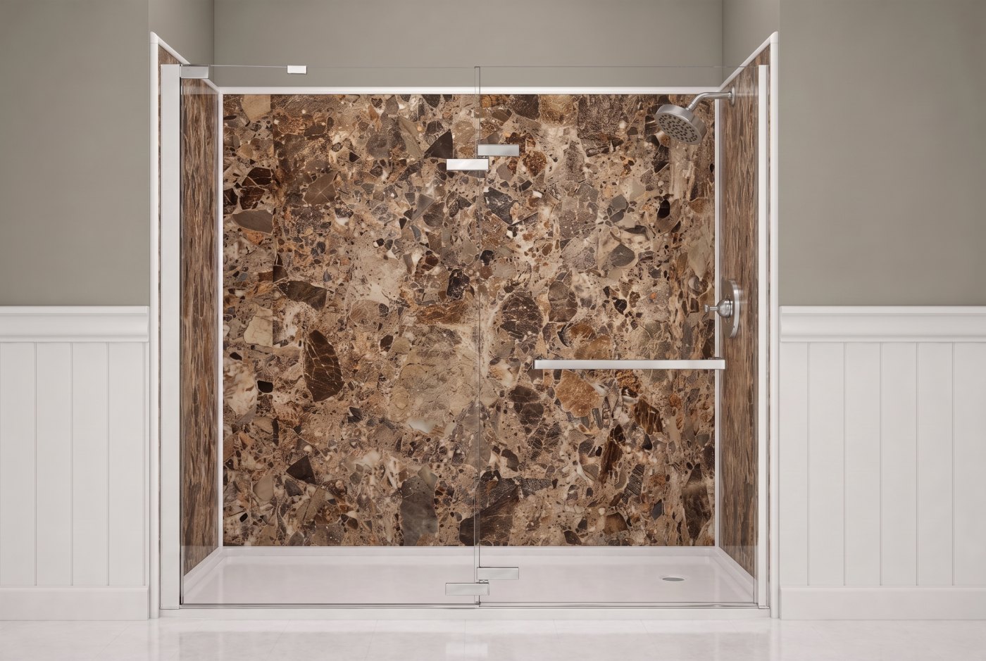 Breccia Paradiso Walls With The Selected Fixture