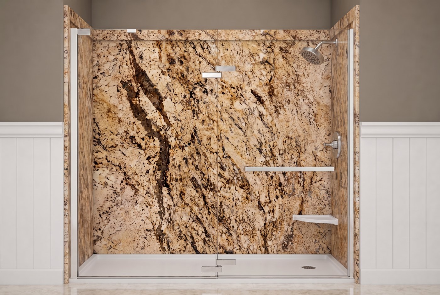 Golden Beaches Walls With The Selected Fixture