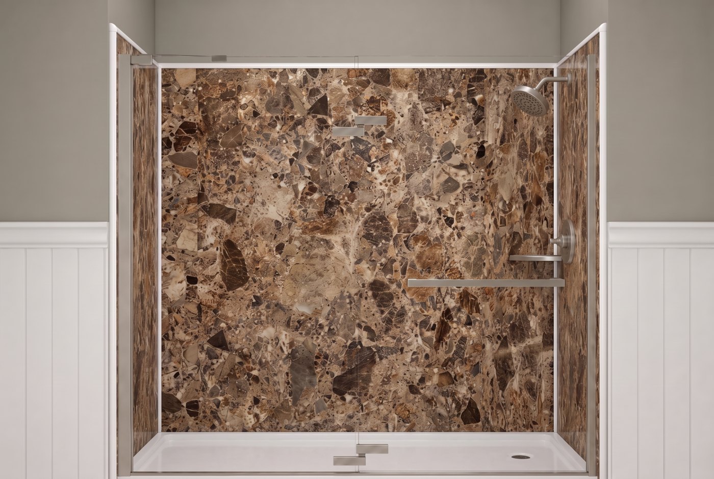 Breccia Paradiso Walls With The Selected Fixture
