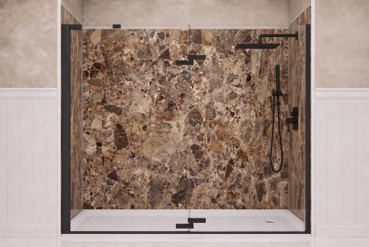Breccia Paradiso Walls With The Selected Fixture