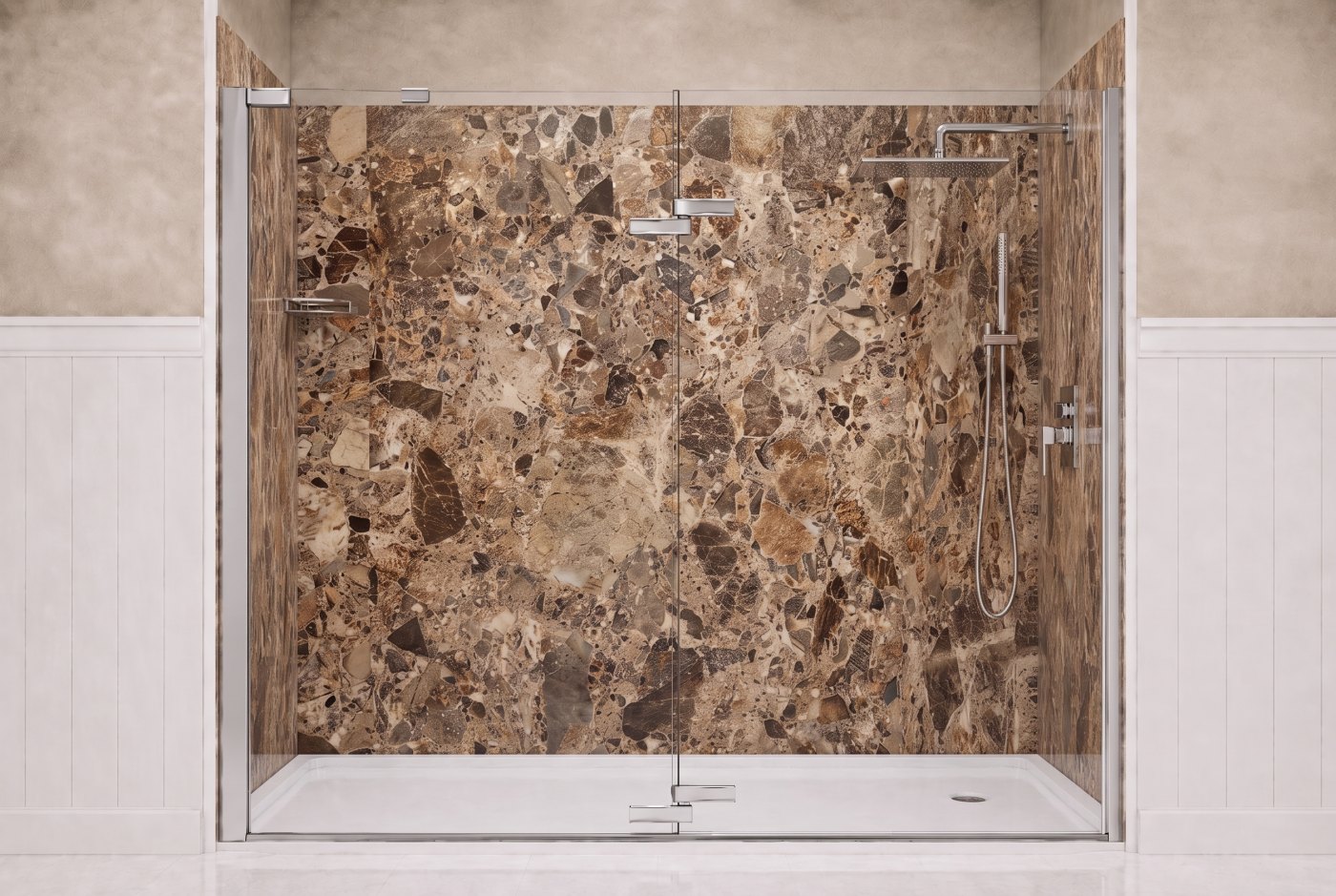 Breccia Paradiso Walls With The Selected Fixture