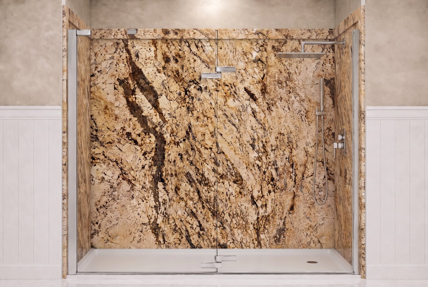 Golden Beaches Walls With The Selected Fixture