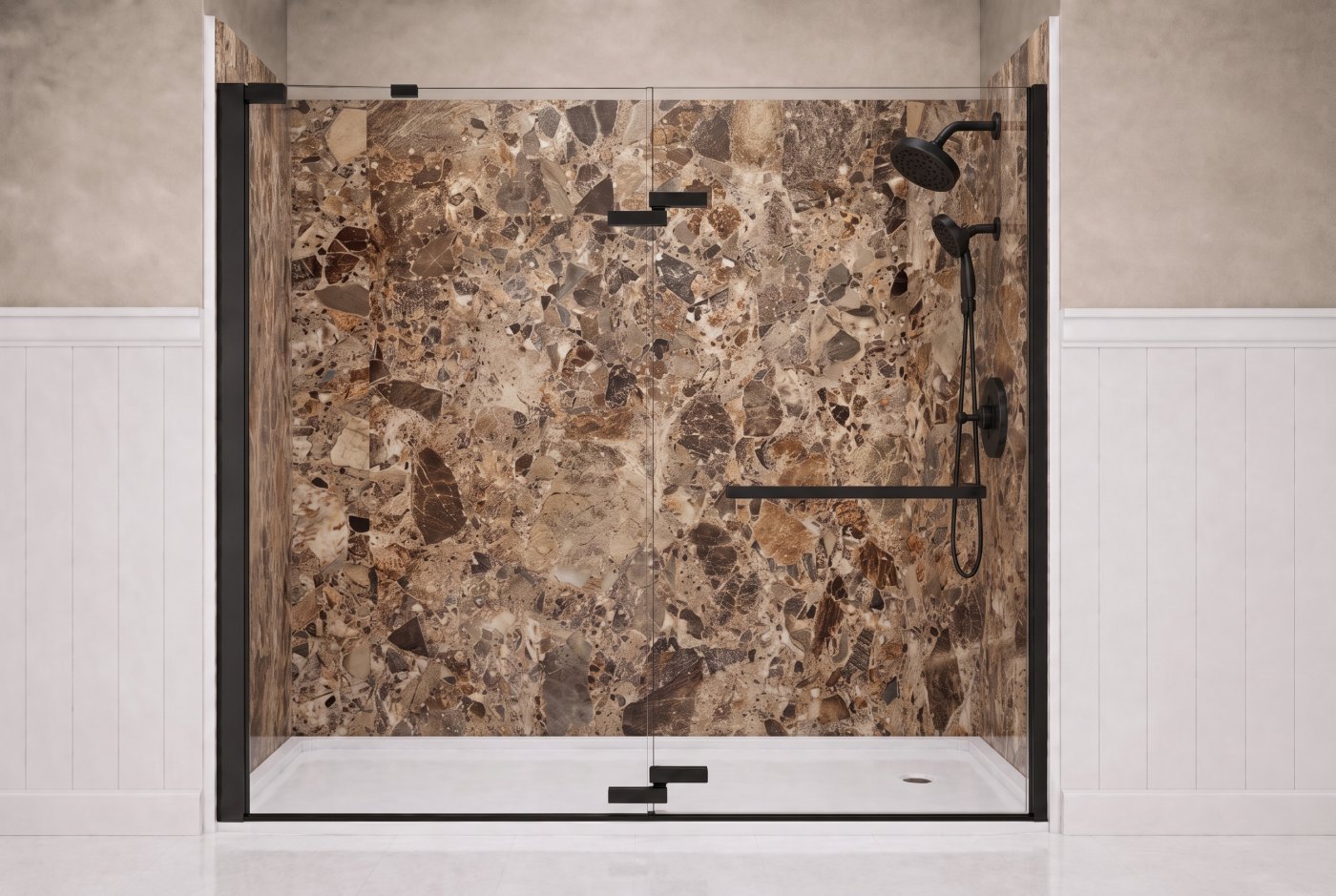 Breccia Paradiso Walls With The Selected Fixture