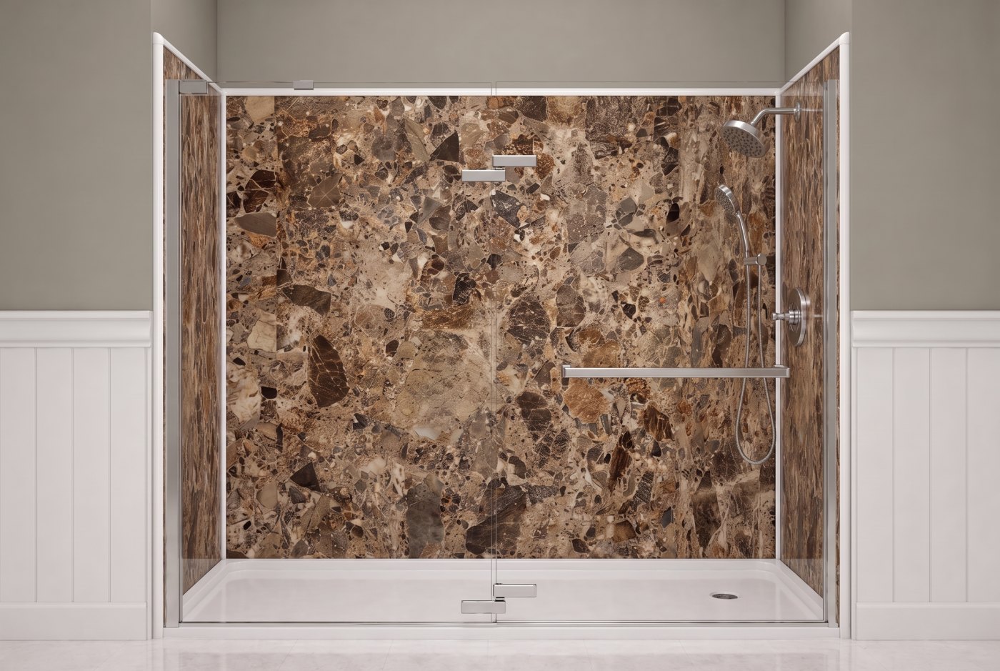 Breccia Paradiso Walls With The Selected Fixture