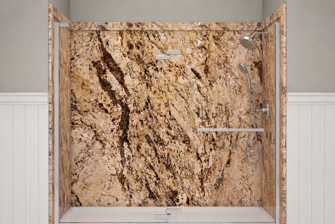 Golden Beaches Walls With The Selected Fixture