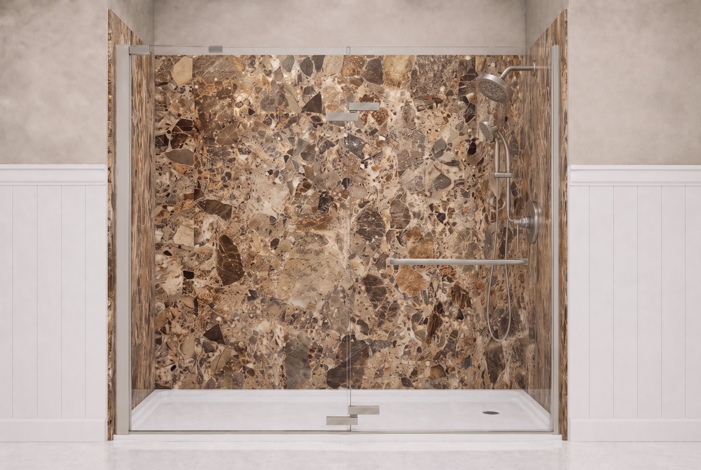 Breccia Paradiso Walls With The Selected Fixture