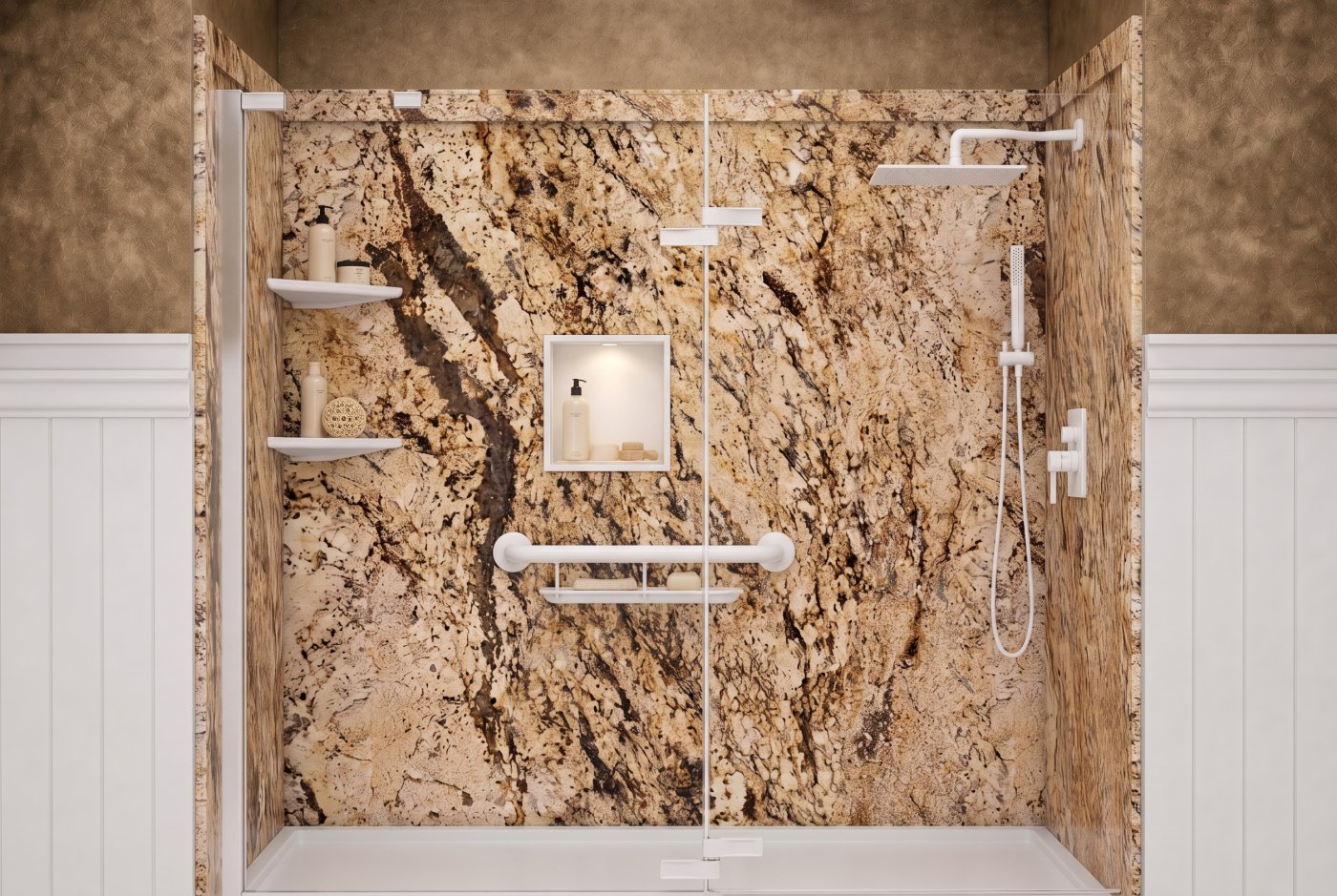 Golden Beaches Walls With The Selected Fixture