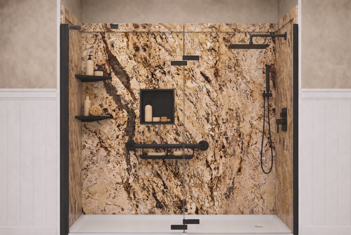 Golden Beaches Walls With The Selected Fixture