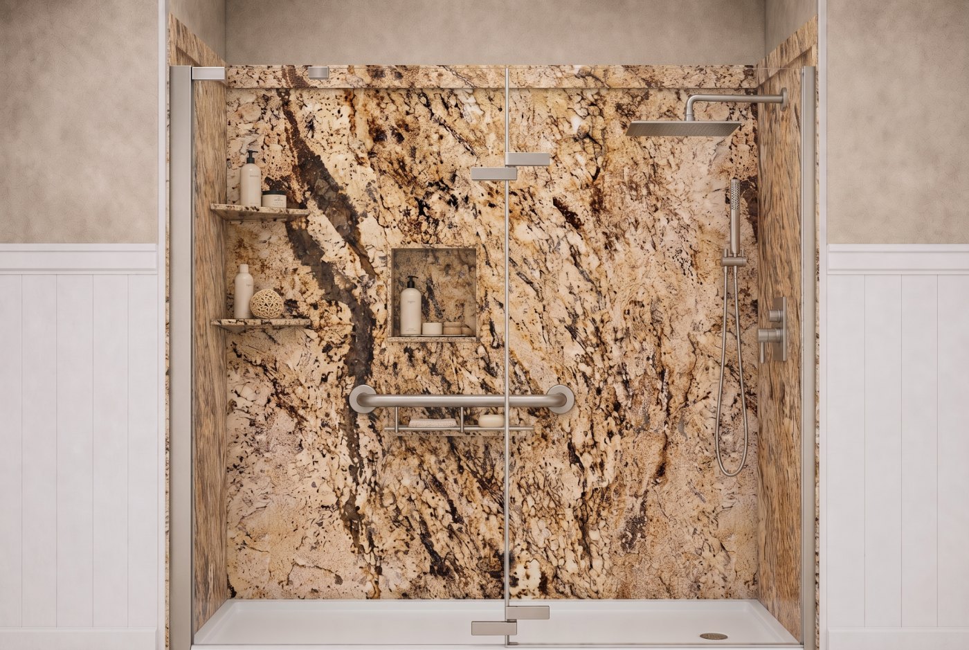 Golden Beaches Walls With The Selected Fixture