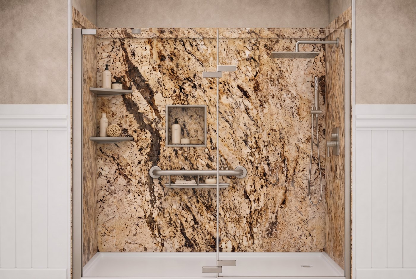 Golden Beaches Walls With The Selected Fixture