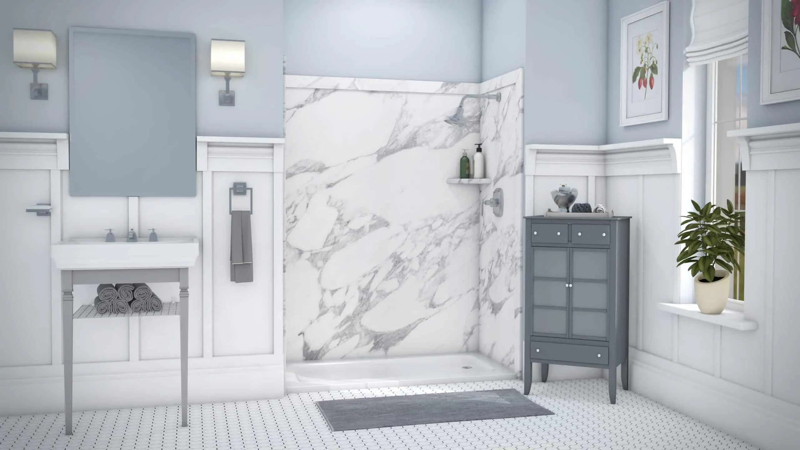 Custom walk-in shower conversion for senior accessibility in Lancaster OH